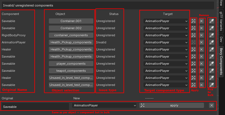 component rename overview