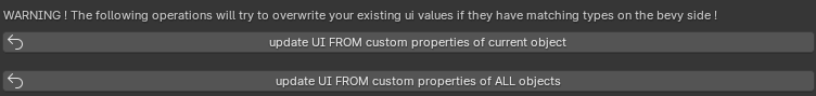 update UI FROM custom properties