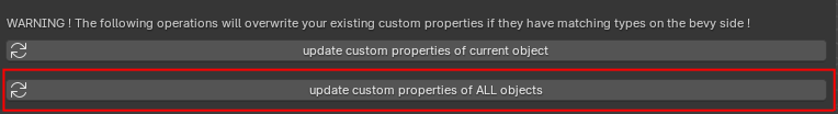 update custom properties for all